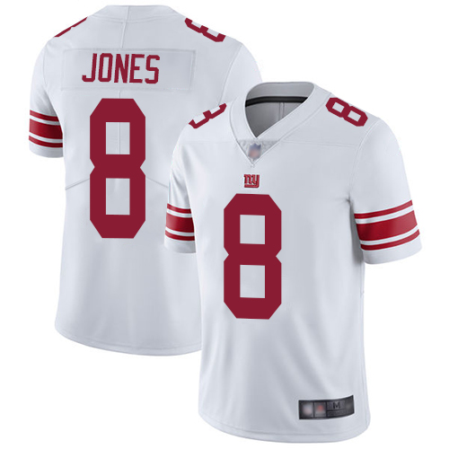 Men New York Giants #8 Daniel Jones White Vapor Untouchable Limited Player Football NFL Jersey->women nfl jersey->Women Jersey